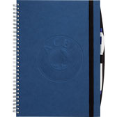 blue board spiral notebook